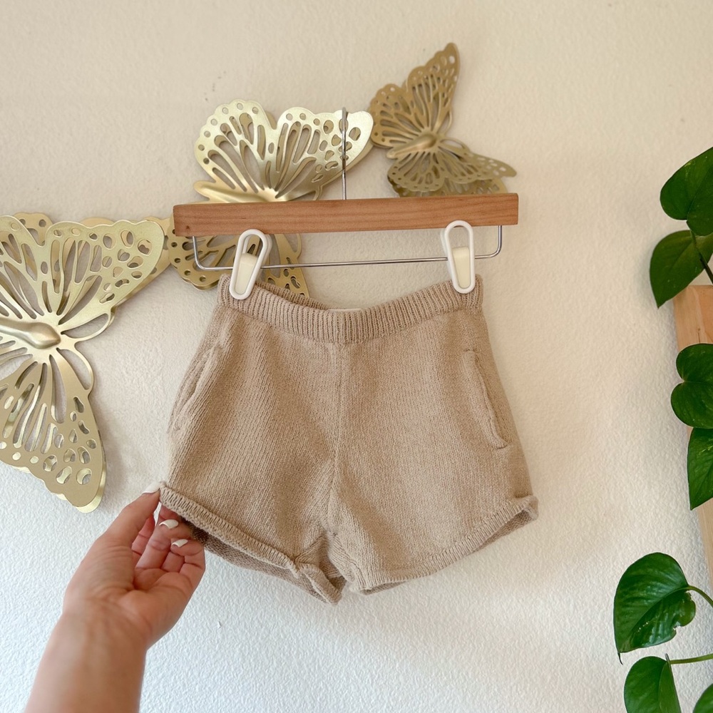 Zara Tan Knit Shorts